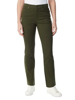 Liz Claiborne Olive Straight-Leg Jeans Size 10P